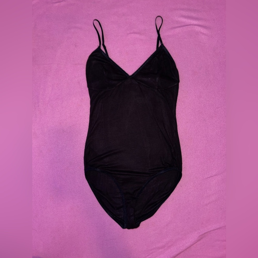 BLACK AMERICAN APPAREL BODYSUIT SIZE SMALL